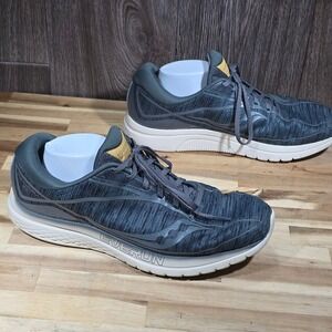 Saucony Kinvara 10 Gray Yellow S20467-41 Running Shoes Mens Size 12